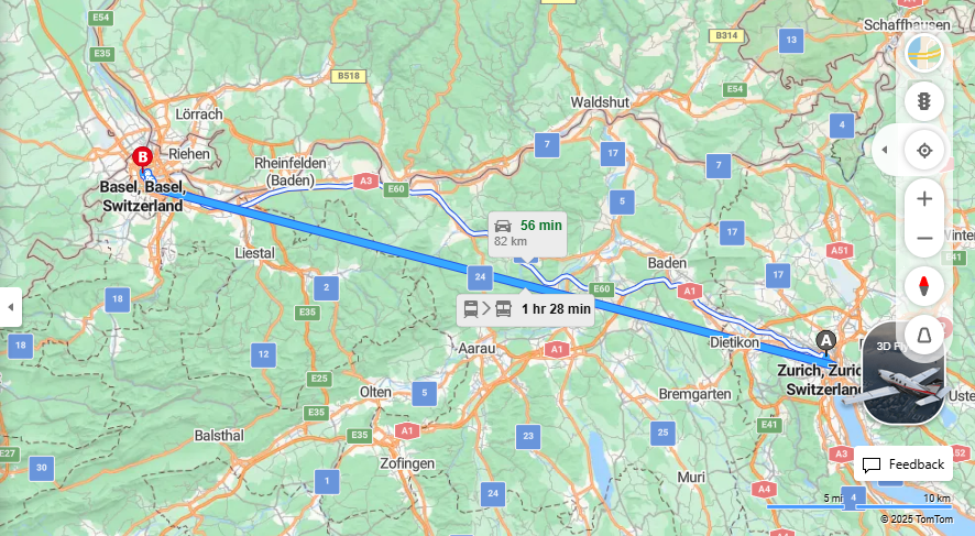 Anreise von Zurich Zu Basel Über 

ICE

11


