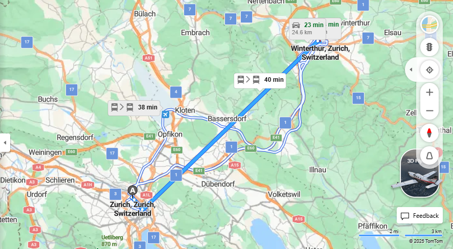 Anreise von Zurich Zu Winterthur Über 

4

EC


