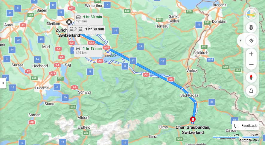 Anreise von Zurich Zu Chur Über 

13



IC3



