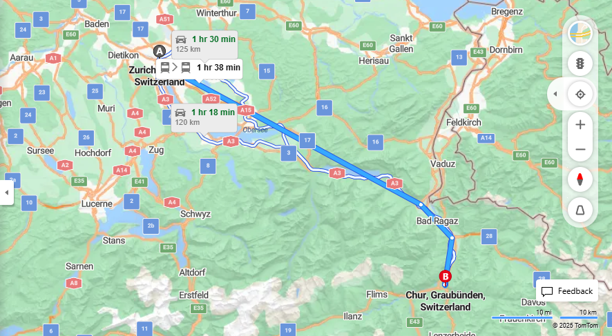 Anreise von Zurich Zu Chur Über 

17

IC3



