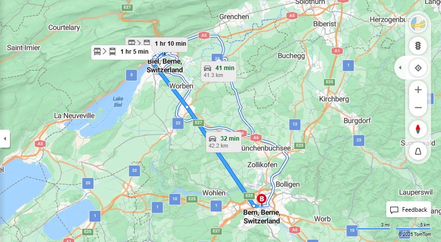 Anreise von Biel/Bienne Zu Bern Über 

1



IR65


