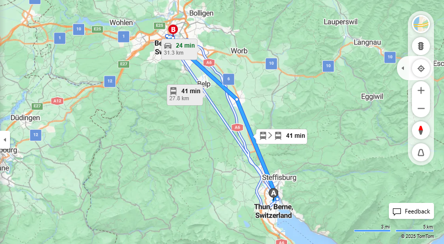 Anreise von Thun Zu Bern Über 

RE1



6


