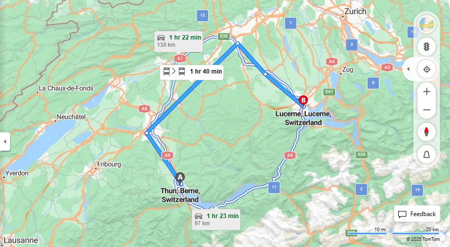 Anreise von Thun Zu Lucerne Über 

ICE

IR15


