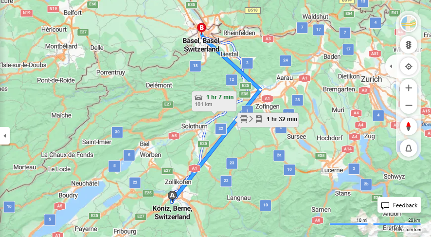 Anreise von Köniz Zu Basel Über 

17

IC6


