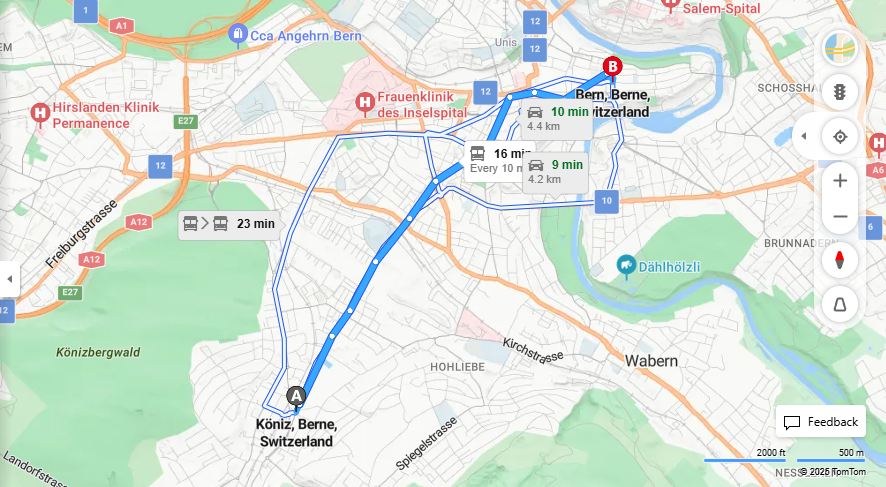 Anreise von Köniz Zu Bern Über 

10


