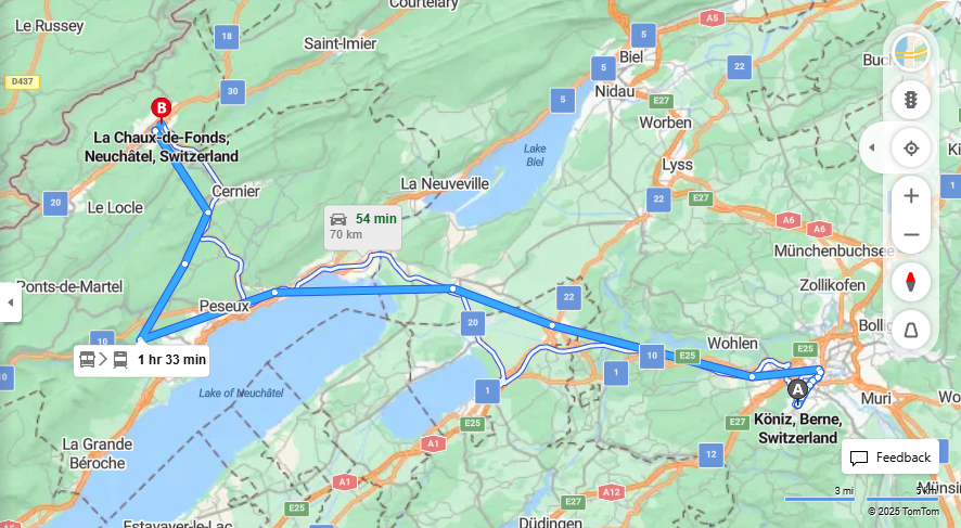 Anreise von Köniz Zu La Chaux-de-Fonds Über 

10



IR66


