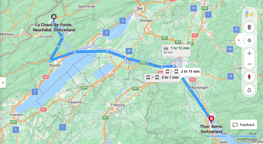 Anreise von La Chaux-de-Fonds Zu Thun Über 

IR66



EC


