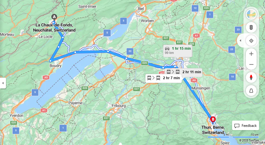 Anreise von La Chaux-de-Fonds Zu Thun Über 

IR66



IC


