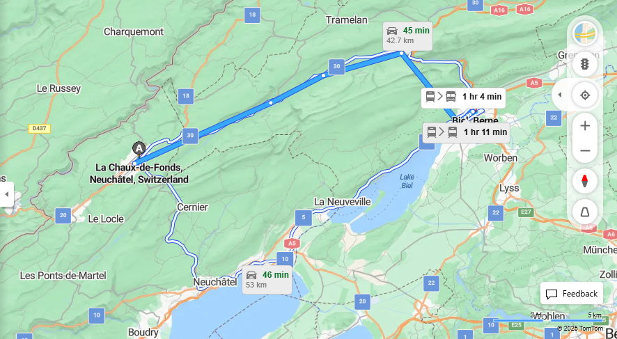 Anreise von La Chaux-de-Fonds Zu Biel/Bienne Über 

RE4



2


