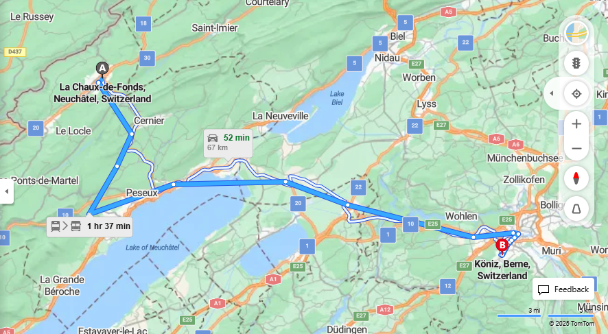 Anreise von La Chaux-de-Fonds Zu Köniz Über 

IR66



10


