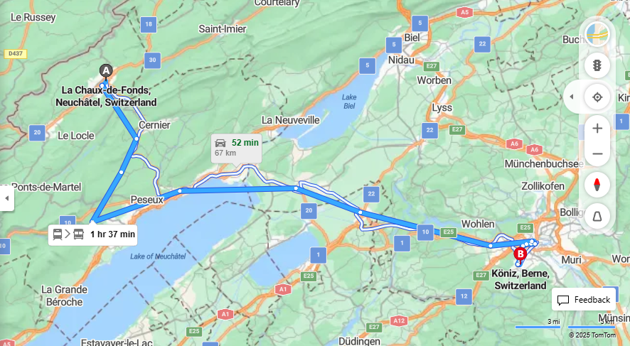 Anreise von La Chaux-de-Fonds Zu Köniz Über 

IR66



17


