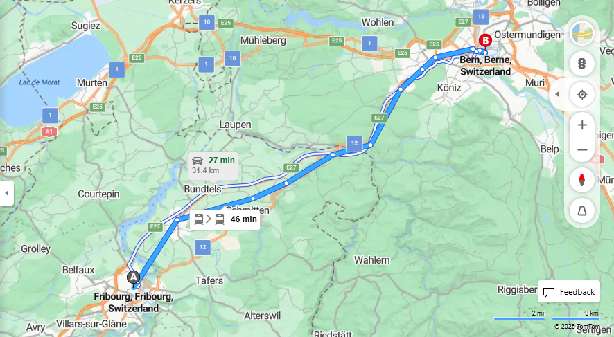 Anreise von Fribourg Zu Bern Über 

S1



8


