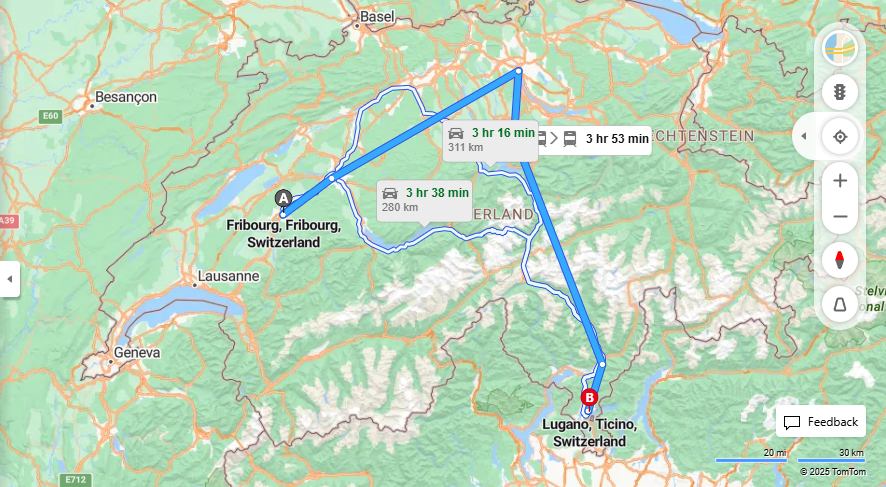 Anreise von Fribourg Zu Lugano Über 

IC

EC


