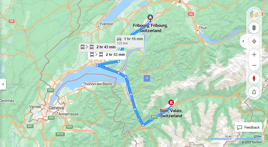 Anreise von Fribourg Zu Sion Über 

IR15



IR90


