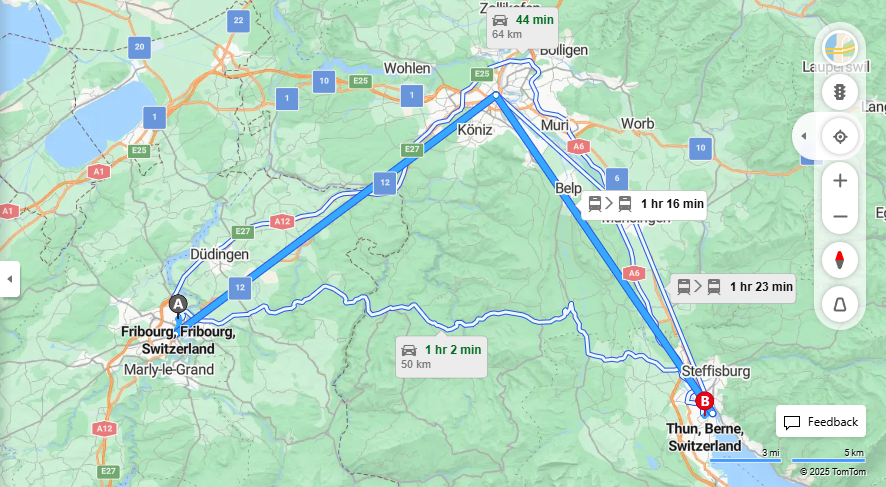 Anreise von Fribourg Zu Thun Über 

IC1

IC61


