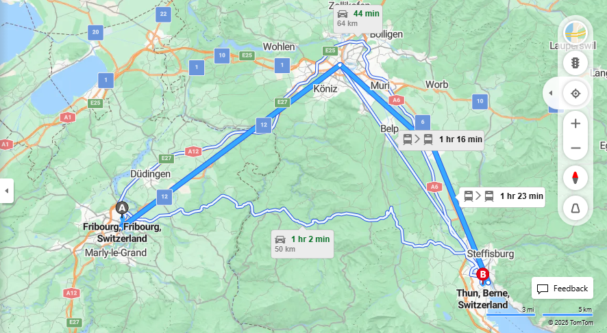 Anreise von Fribourg Zu Thun Über 

IC1

RE1


