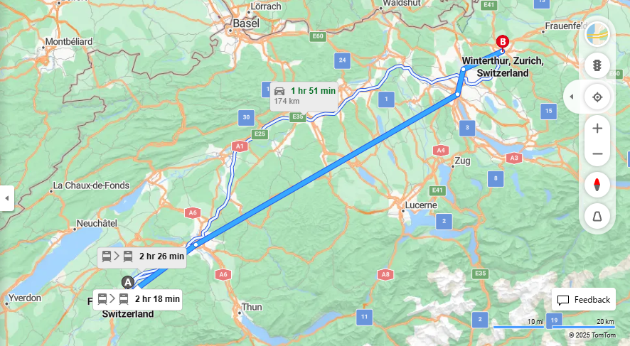 Anreise von Fribourg Zu Winterthur Über 

IR15

IC8


