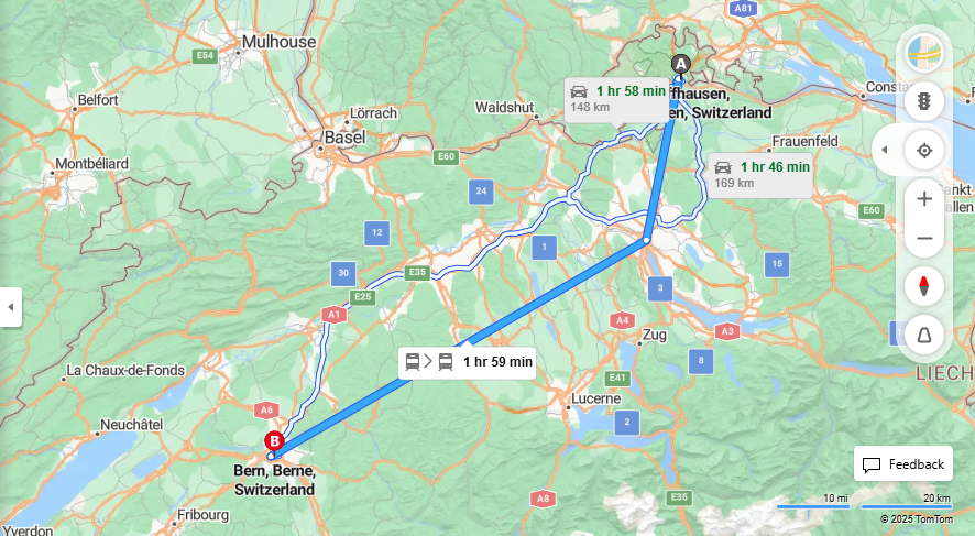Anreise von Schaffhausen Zu Bern Über 

IC

IC1


