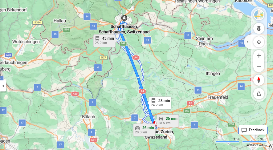 Anreise von Schaffhausen Zu Winterthur Über 

S24


