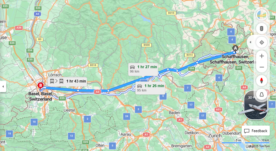 Anreise von Schaffhausen Zu Basel Über 

RE3



30


