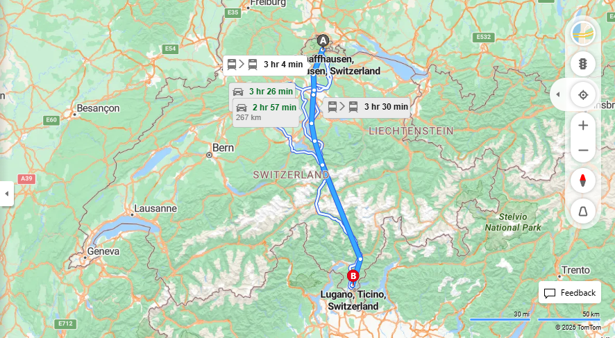 Anreise von Schaffhausen Zu Lugano Über 

RE48

IC2


