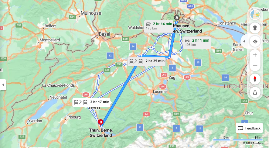 Anreise von Schaffhausen Zu Thun Über 

IC

IC


