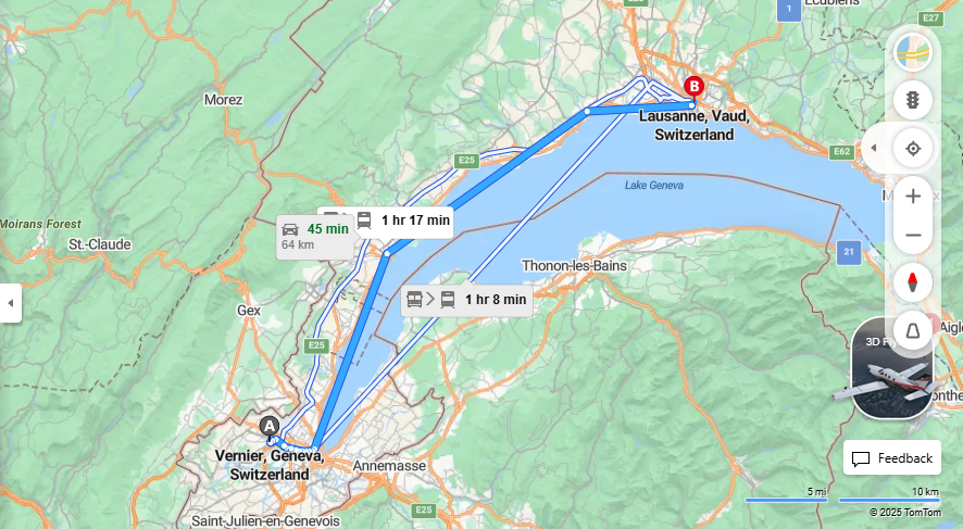Anreise von Vernier Zu Lausanne Über 

6



IR95


