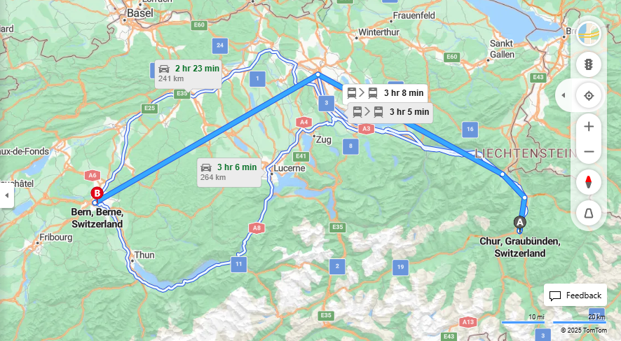 Anreise von Chur Zu Bern Über 

IC3

IC81


