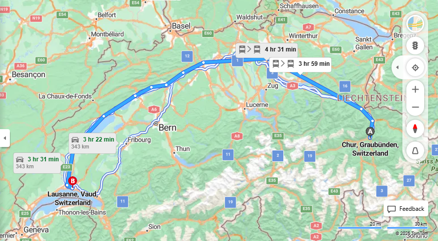 Anreise von Chur Zu Lausanne Über 

IC3

IC5


