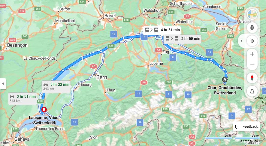 Anreise von Chur Zu Lausanne Über 

IR35

IC5


