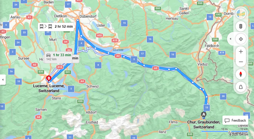 Anreise von Chur Zu Lucerne Über 

IR35

IR70


