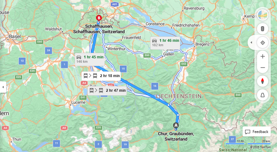Anreise von Chur Zu Schaffhausen Über 

IC3

IC


