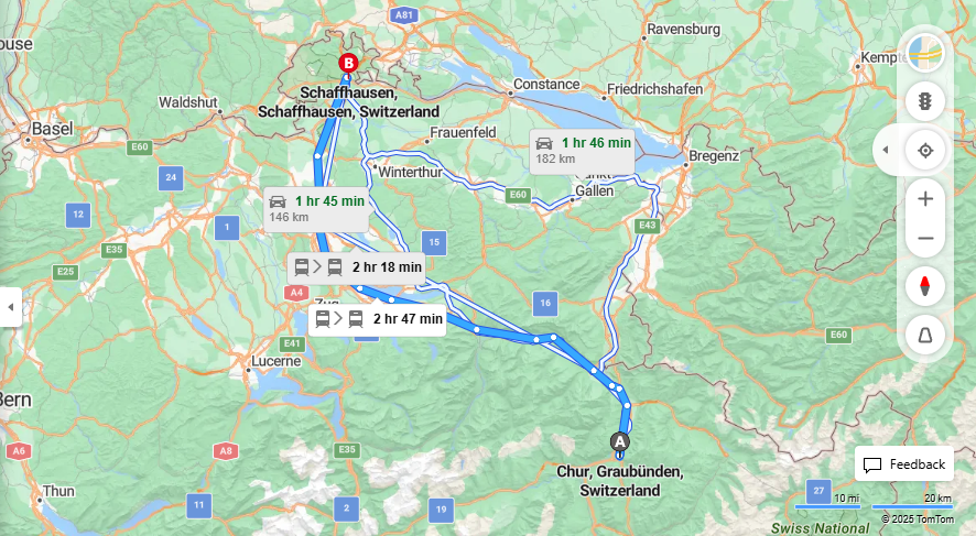 Anreise von Chur Zu Schaffhausen Über 

IR35

RE48


