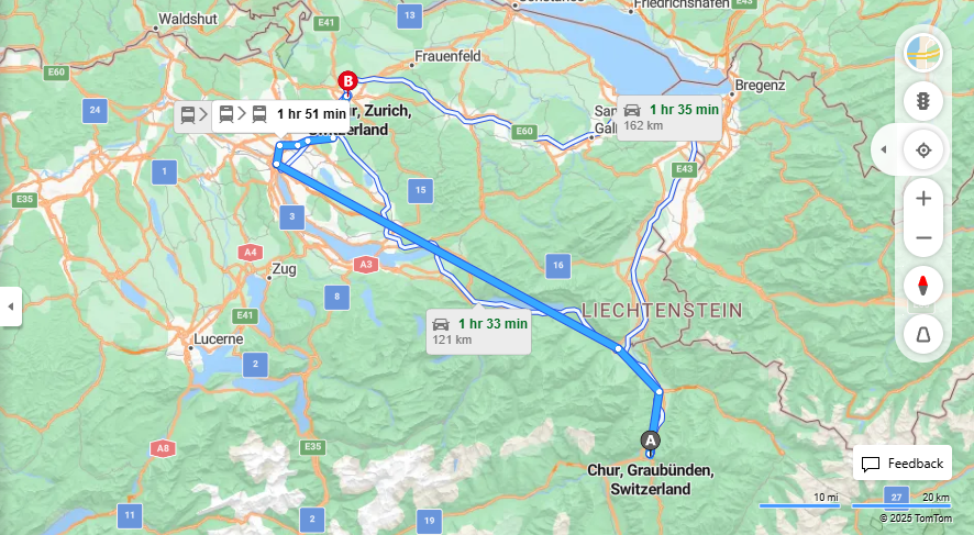Anreise von Chur Zu Winterthur Über 

IC3

S8


