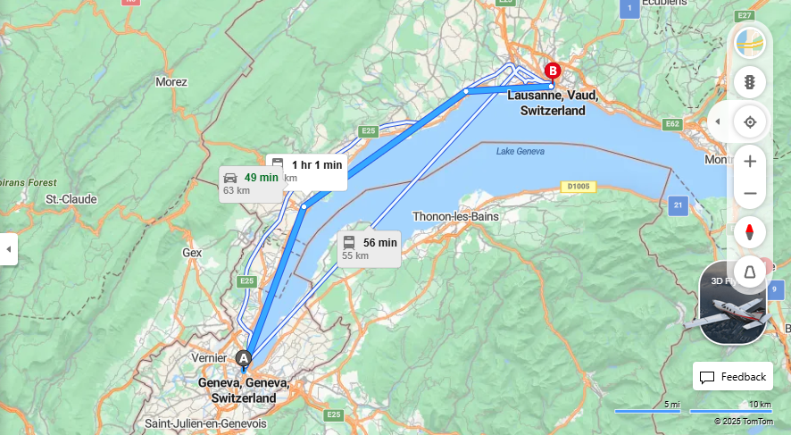 Anreise von Geneva Zu Lausanne Über 

IC


