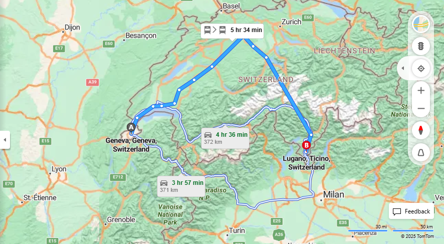 Anreise von Geneva Zu Lugano Über 

IC

S10


