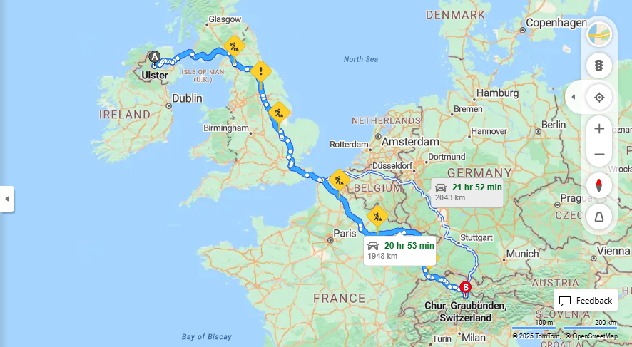 Anreise von Uster Zu Chur Über E50, E25·Toll on route