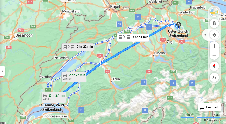 Anreise von Uster Zu Lausanne Über 

S9

IC1


