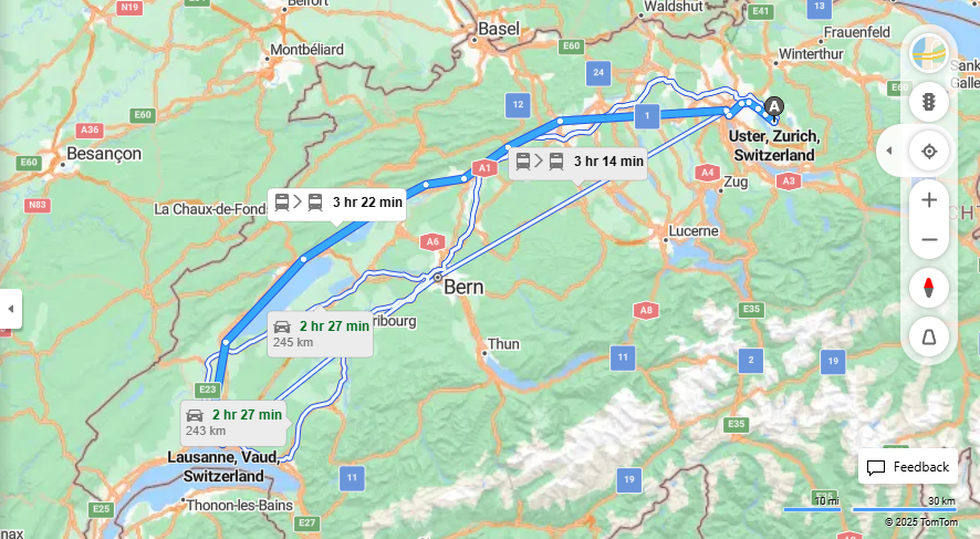 Anreise von Uster Zu Lausanne Über 

S9



IC5



