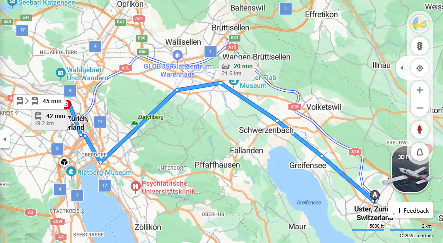 Anreise von Uster Zu Zurich Über 

S9



S24


