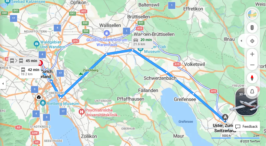 Anreise von Uster Zu Zurich Über 

S9


