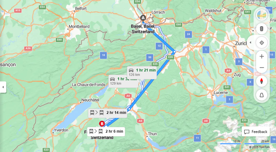 Anreise von Basel Zu Fribourg Über 

EC

IC1


