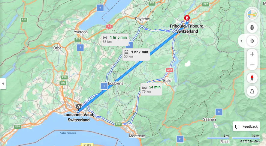 Anreise von Lausanne Zu Fribourg Über 

IC

S1


