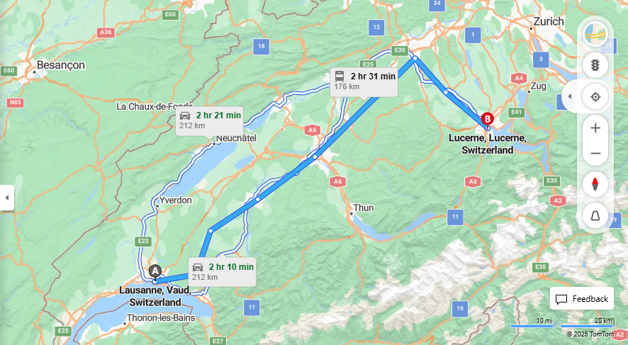 Anreise von Lausanne Zu Lucerne Über 

IR15


