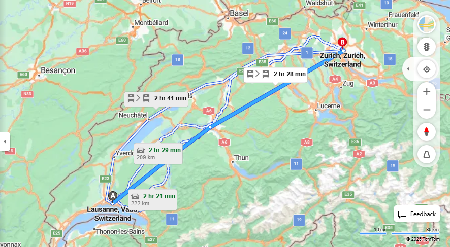Anreise von Lausanne Zu Zurich Über 

IC

17


