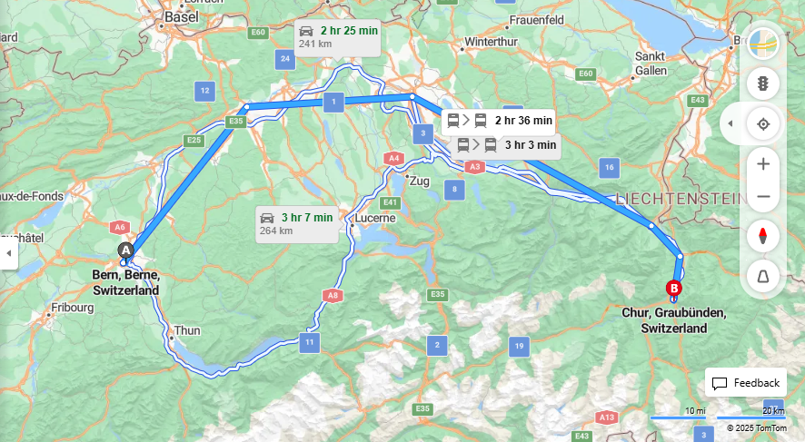 Anreise von Bern Zu Chur Über 

IC8

IC3


