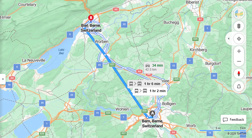 Anreise von Bern Zu Biel/Bienne Über 

IR65



2


