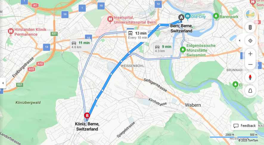 Anreise von Bern Zu Köniz Über 

10



