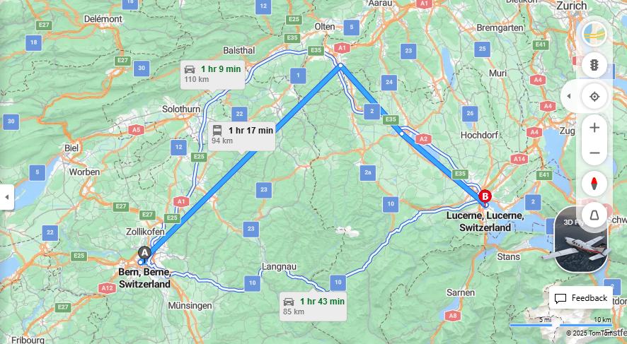 Anreise von Bern Zu Lucerne Über 

IR15


