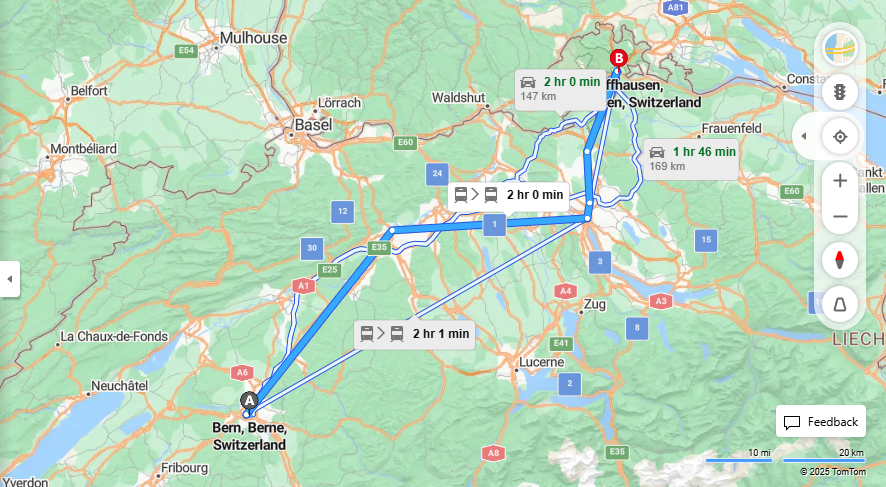 Anreise von Bern Zu Schaffhausen Über 

IC8

RE48


